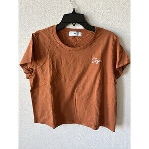 Sideline UT Tejas Burnt Orange Crop Top Short Sleeve T-Shirt Size Medium NWOT